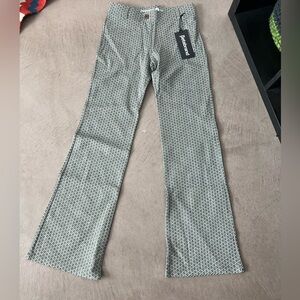 Betabrand Geometric Patterned Flare pants